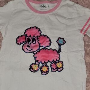 Lola + The Boys Pink and White Tee